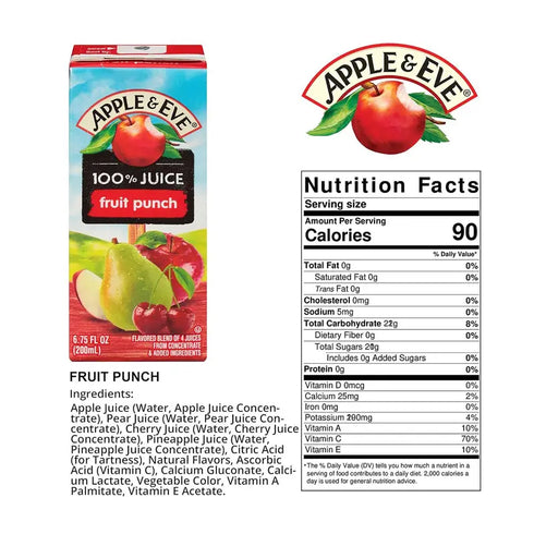 Apple & Eve, 100% Juice, Variety Pack, 6.75 fl oz, 36-Count
