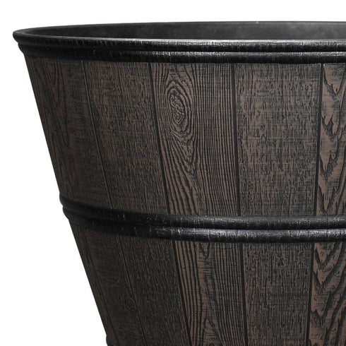 Member’s Mark 22" Wine Barrel Planter – Rustic Outdoor & Indoor Garden Container for Flowers, Herbs, and Small Plants