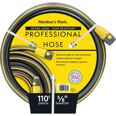 Member’s Mark 110' Professional Garden Hose – Heavy-Duty, Flexible Watering Hose for Outdoor Use