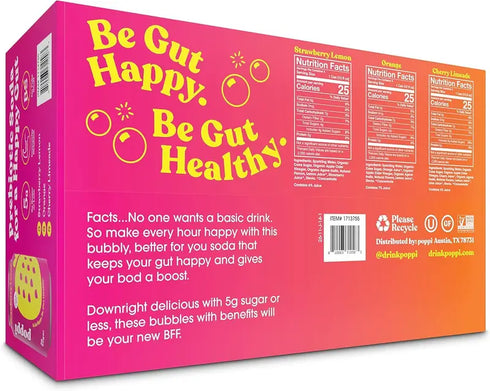 Poppi Soda Juicy Faves, Variety Pack, 12 fl oz, 15-count