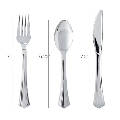 WBM Premium Silver-Look Cutlery Combo 180 ct.