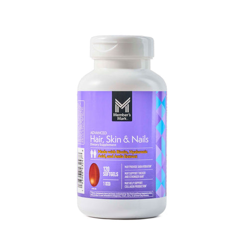 Member's Mark Advanced Hair, Skin & Nails Softgels, 120 ct
