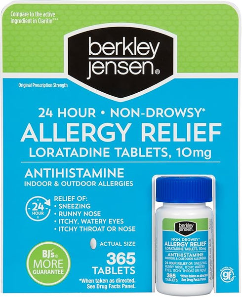 Berkley Jensen Allergy Relief Loratadine 10mg Tablets, 365 ct