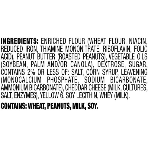 Lance ToastChee Peanut Butter Crackers - 40 Count Bulk Pack, 1.52 oz Individual Snacks for Lunchbox Office and On-the-Go