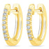 0.10 Carat Diamond Petite Hoop Earrings in 14K Gold