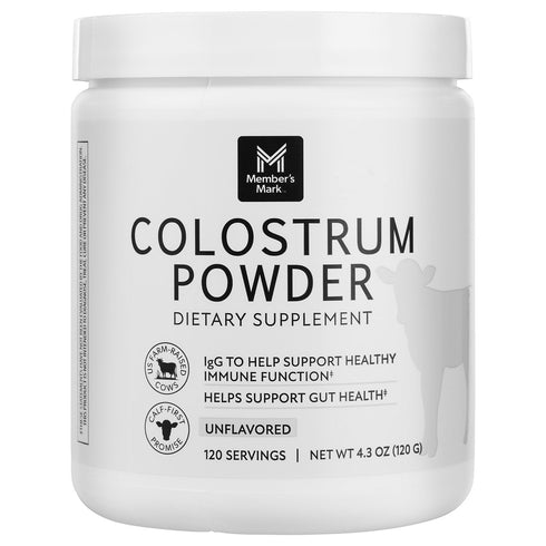 Member’s Mark Colostrum Powder, Unflavored, 120 g – Supports Immune & Gut Health