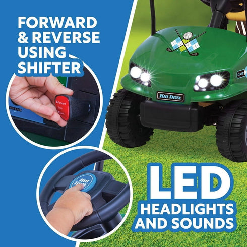 Kid Trax 12V Golf Cart Ride-On with Golf Accessories