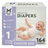 Member's Mark Premium Baby Diapers, Sizes 1 - 7