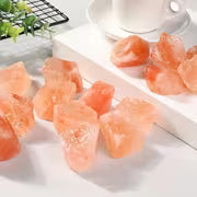 Natural Himalayan Pink Salt Raw Stones, Translucent to Opaque Mineral Chunks for Home Decor and Crafts