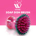 3 Count WBM Dish Scrubber with Soap Dispenser, Non-Slip Good Grip, Kitchen Brush