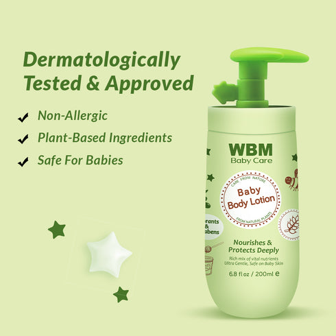 WBM Baby Care 2-in-1 Baby Lotion, 6.8 fl oz