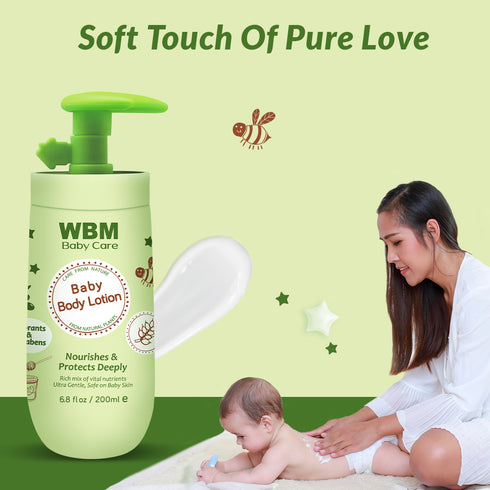 WBM Baby Care 2-in-1 Baby Lotion, 6.8 fl oz