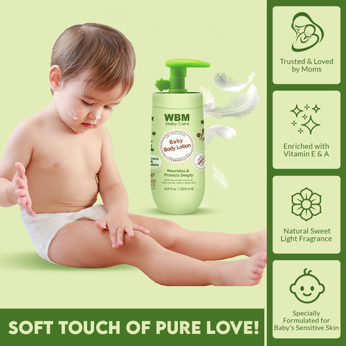 WBM Baby Care 2-in-1 Baby Lotion, 6.8 fl oz