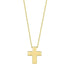 Polished Cross Pendant Necklace in Solid 14K Gold
