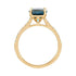 Oval Cut London Blue Topaz and Diamond Accent Ring in 14K Gold