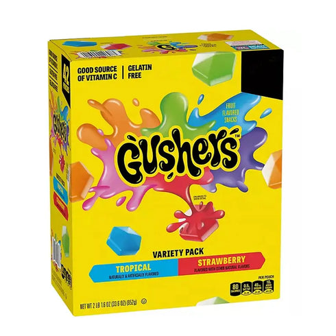 Gushers Strawberry & Tropical Variety Pack Snacks, 0.8 oz.-42 Pack