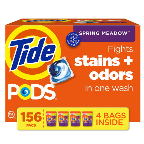 Tide PODS Laundry Detergent Pacs, Spring Meadow, 156 ct