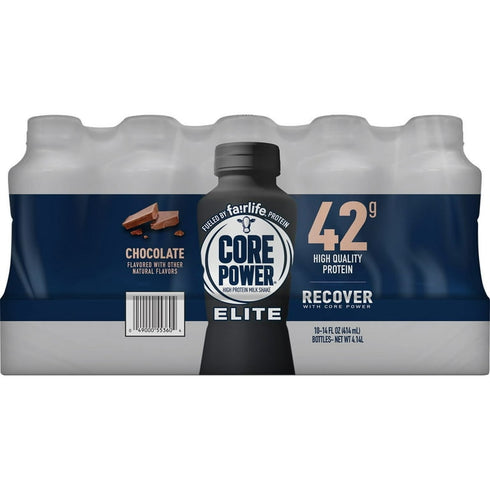 Fairlife Core Power Elite 42g Protein Shake, Chocolate Flavor, 14 fl. oz. Bottles, 10-Pack, High-Protein Recovery Drink