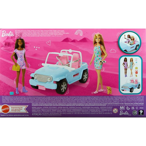 Barbie Dolls Vehicle Playset with Accessories