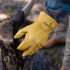 Plainsman Premium Cabretta Tan Leather Gloves – 2 Pairs, Soft & Durable Work Gloves, small.