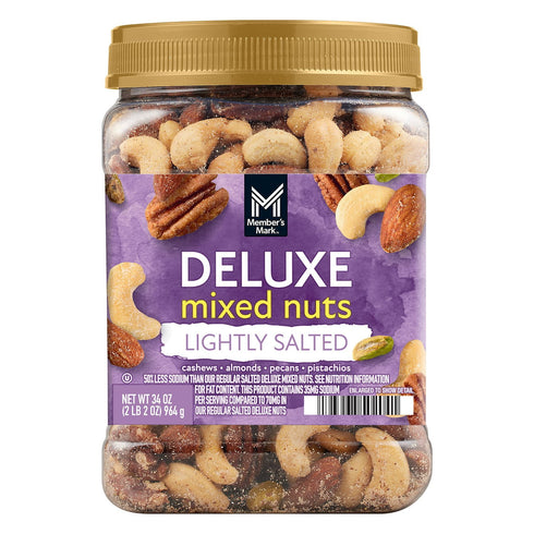 Member's Mark Lightly Salted Deluxe Mixed Nuts, 34 oz