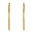 Oval Tube Hoop Earrings in Solid 14K Gold