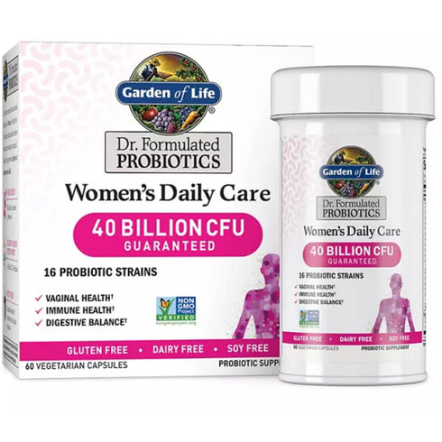 Garden of Life Dr. Formulated Women’s Daily Care Probiotic Capsules, 60 ct., Supports Digestive & Immune Health