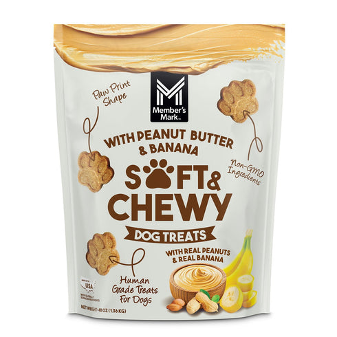 Member’s Mark Peanut Butter & Banana Soft & Chewy Dog Treats, 3 lb – Tasty Training & Reward Treats