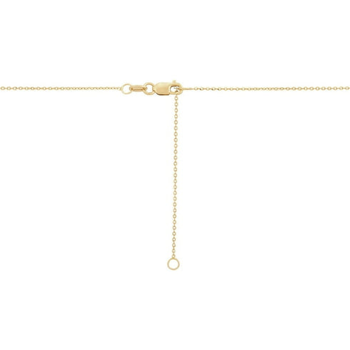 Freshwater Pearl & Diamond Pendant in 14K Gold