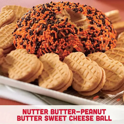 Nutter Butter Peanut Butter Sandwich Cookies, Family Size, 24 Pack - Crunchy Peanut-Shaped Treats with Creamy Filling, Perfect for Sharing, Snacking, or Dipping in Milk, Sealed for Freshness in Every Pack