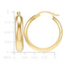14K Gold Wedding Band Hoop Earrings for Women