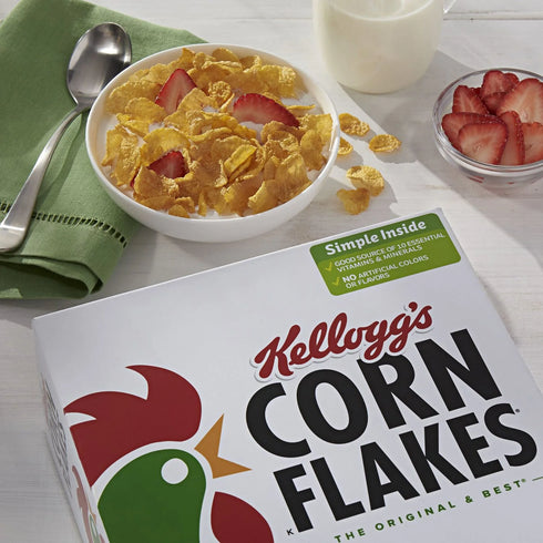 Kellogg's Corn Flakes Breakfast Cereal, 43 oz