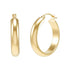 14K Gold Wedding Band Hoop Earrings for Women