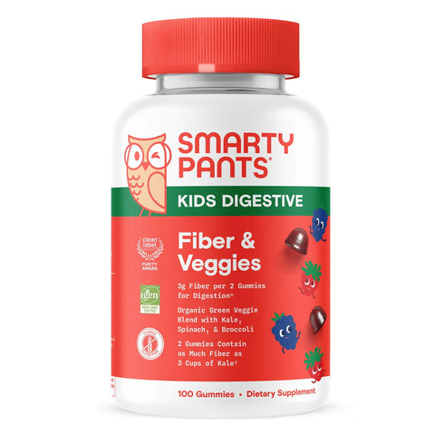 SmartyPants Kids Fiber & Veggies Gummies, 100 ct., Supports Digestive Health & Daily Nutrition