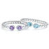 Amethyst and Blue Topaz Bangle Set in Sterling Silver