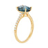 Oval Cut London Blue Topaz and Diamond Accent Ring in 14K Gold