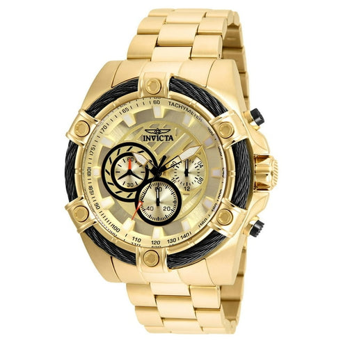 Invicta Bolt Men's Watch 52mm Gold Tone Chronograph with Bracelet