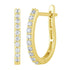 0.23 Carat Total Weight Diamond Hoop Earrings in 14K Gold