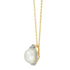 Freshwater Pearl & Diamond Pendant in 14K Gold