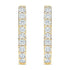 0.23 Carat Total Weight Heart Shaped Diamond Hoop Earrings in 14K Gold