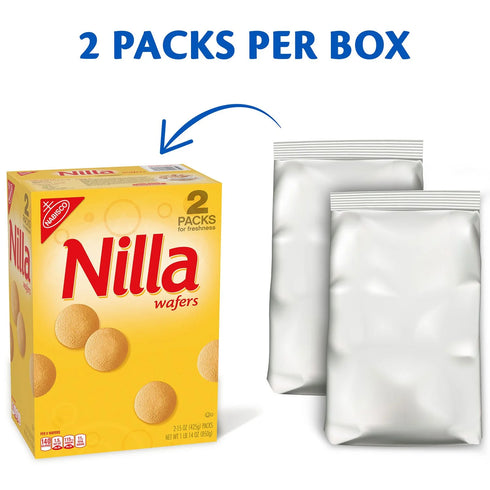 Nilla Wafers Vanilla Wafer Cookies, 15 oz, 2 Pack
