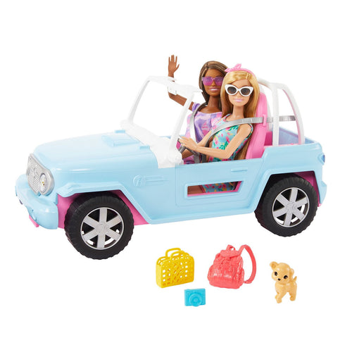 Barbie Dolls Vehicle Playset with Accessories