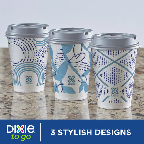 Dixie to Go Insulated Cups & Lids, 12 oz./80 ct.