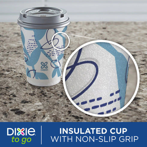 Dixie to Go Insulated Cups & Lids, 12 oz./80 ct.