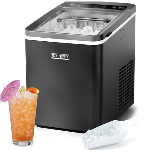 Iceman by Chefman 1 lb Dual-Size Compact Ice Maker with Ice Basket & Scoop – Portable Countertop Ice Machine