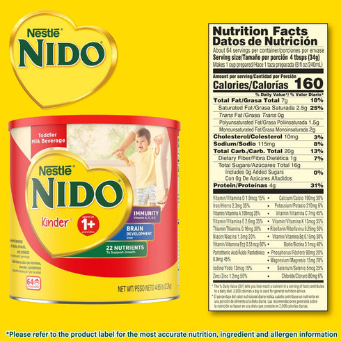 Nestle NIDO 1+ Toddler Milk Beverage, 4.85 lb.