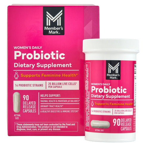 Member's Mark Women’s Daily Probiotic Capsules, 90 ct., Supports Digestive & Immune Health