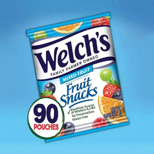 Fruit Snack Welch's Gummy Flavor, Individually Wrapped Assorted Healthy Snack Kids & Adults