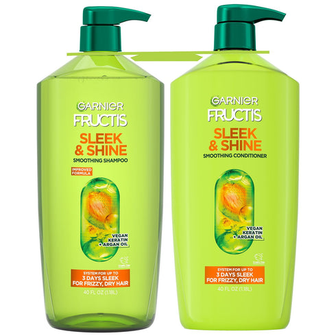 Garnier Fructis Sleek & Shine Shampoo & Conditioner, 40 fl. oz., 2 pk