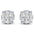 0.23 Carat Round Cut Cluster Diamond Stud Earrings in 14K Gold